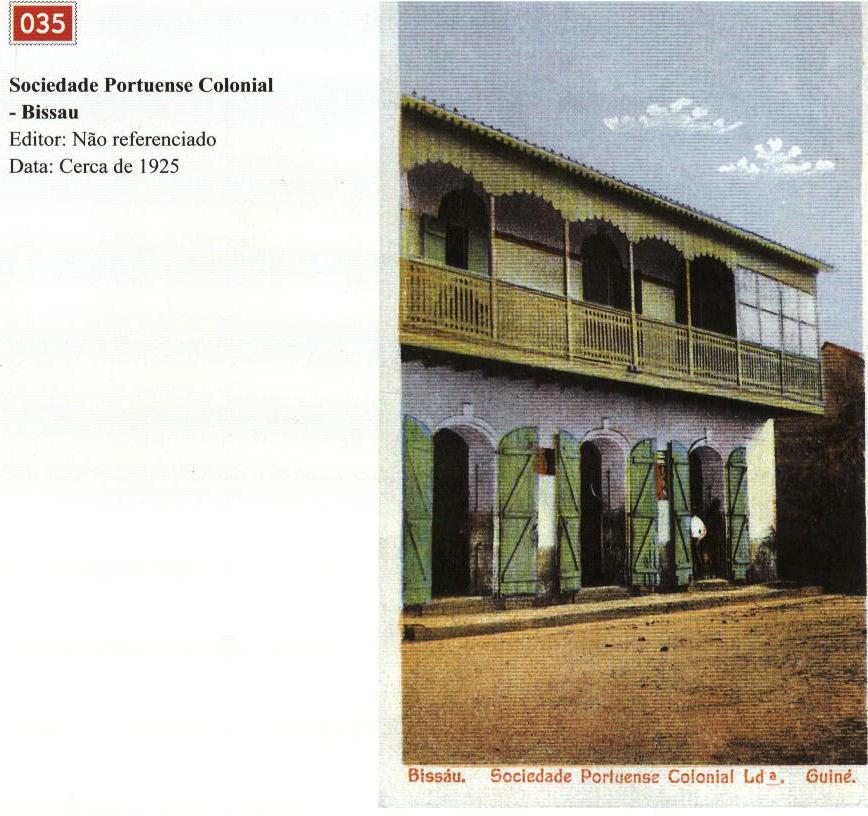 Antiga sede da Sociedade Portuense Colonial em Bissau, foto de 1925