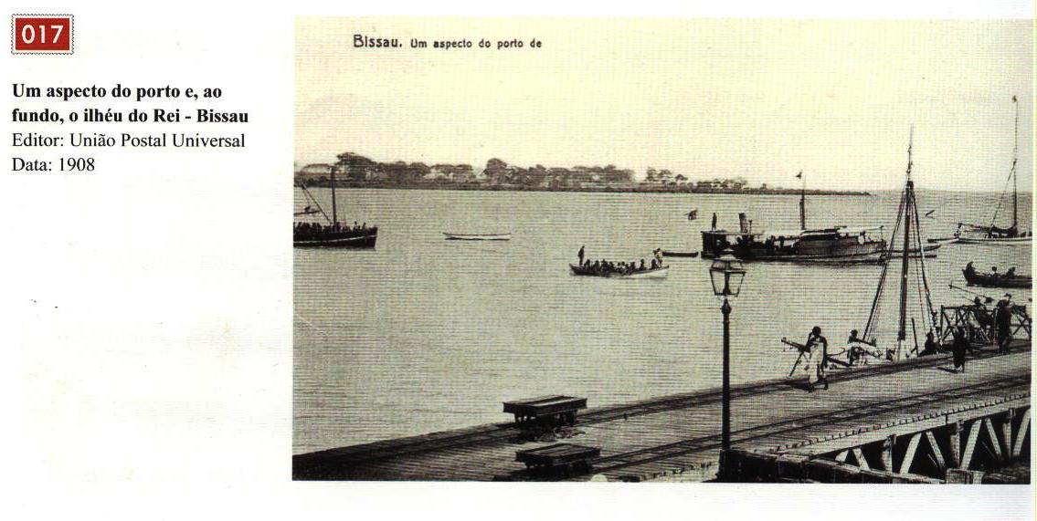 Porto de Pindjiguiti, com o Ilhu do Rei ao fundo, foto de 1908
