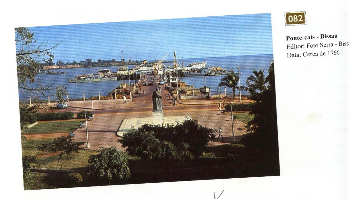 Ponte - cais - Bissau. Editor: Foto Serra, ano de 1966
