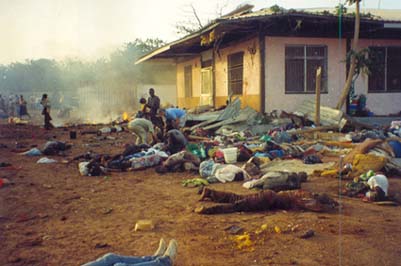 vtimas civis de bombardeamentos ordenados por Nino Vieira durante o conflito militar de 1998/1999 na Guin-Bissau