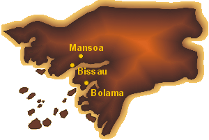 Mapa da Guin-Bissau