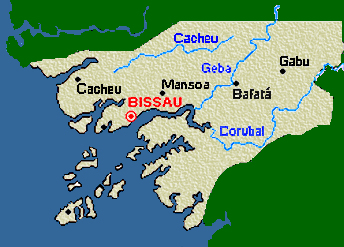 mapa da Guin-Bissau