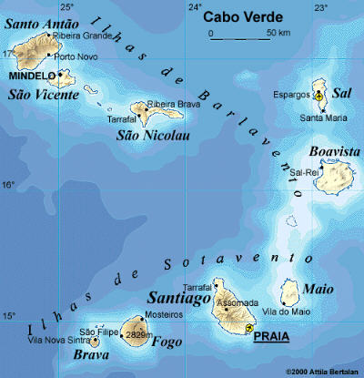 Mapa de Cabo Verde